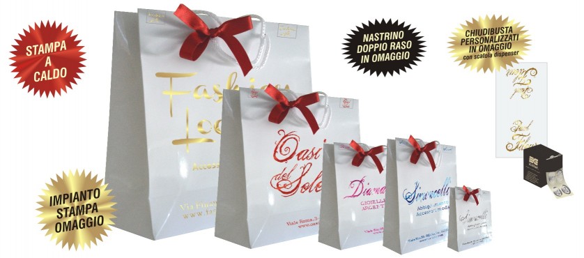 Shopper personalizzate LUSSO BIANCO LUCIDO EXTRA